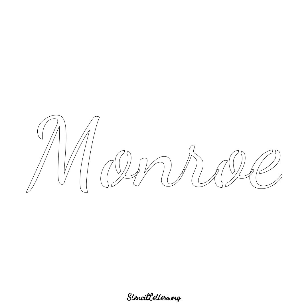 Monroe Free Printable Family Name Stencils with 6 Unique Typography and ...