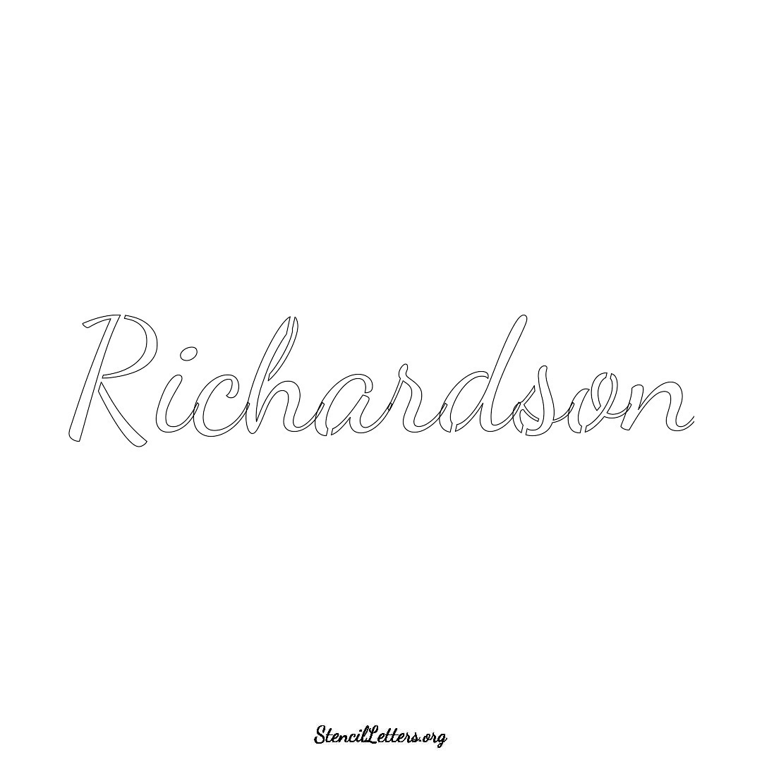 Richardson Free Printable Family Name Stencils With 6 Unique Typography 