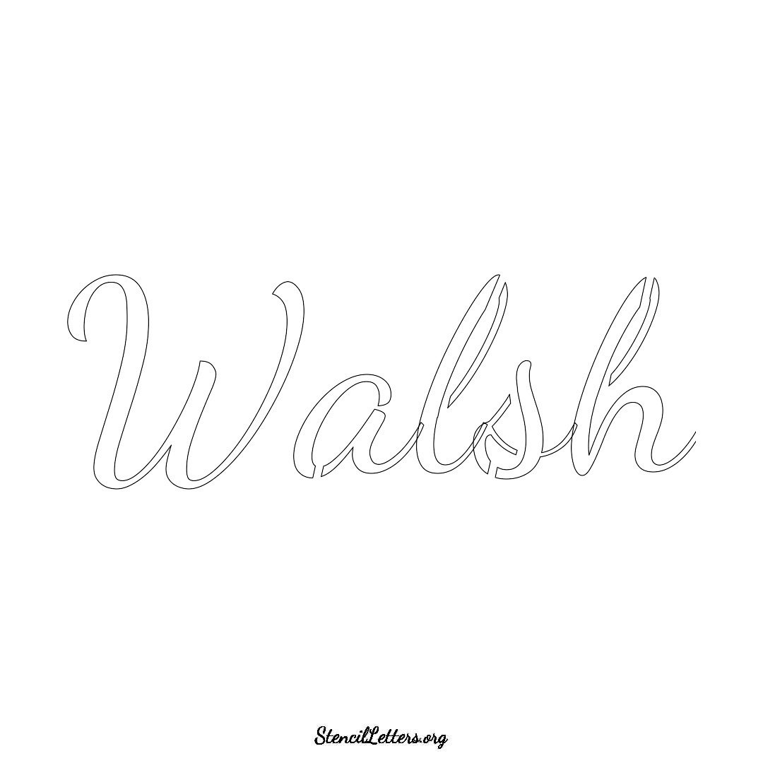 Walsh Free Printable Family Name Stencils with 6 Unique Typography and ...