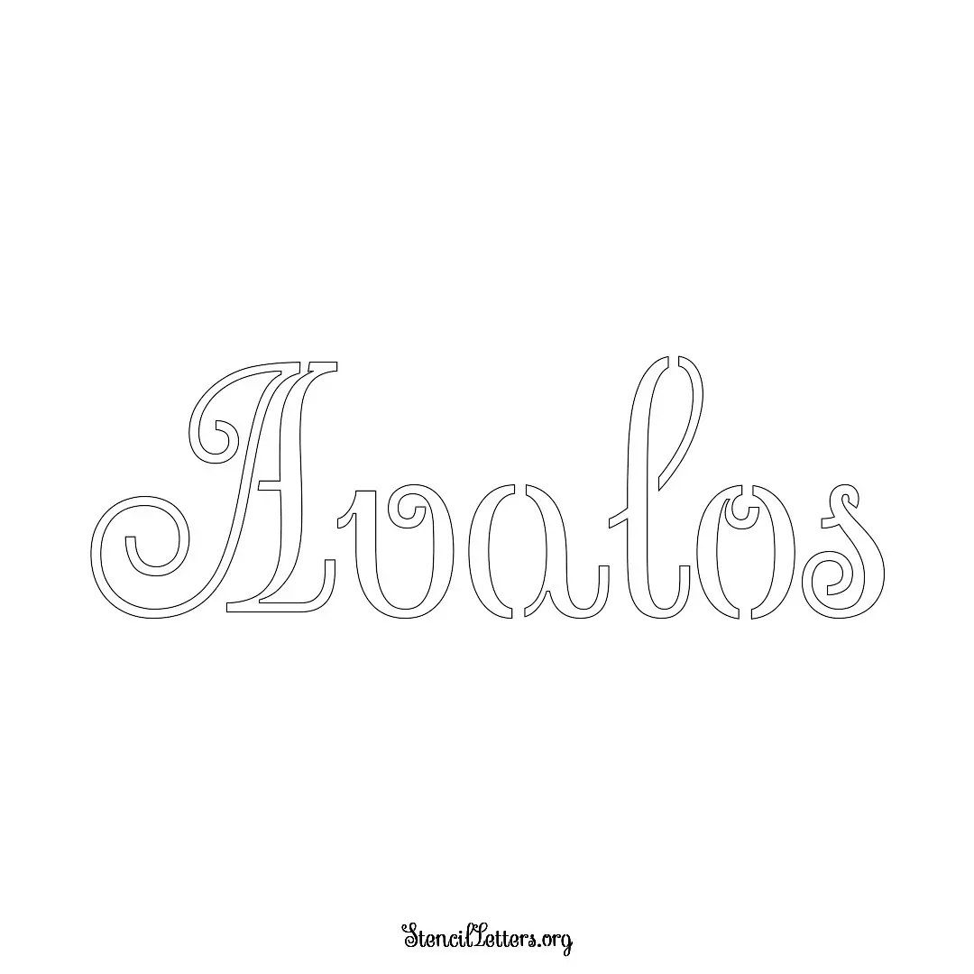 Avalos Free Printable Family Name Stencils with 6 Unique Typography and Lettering Bridges