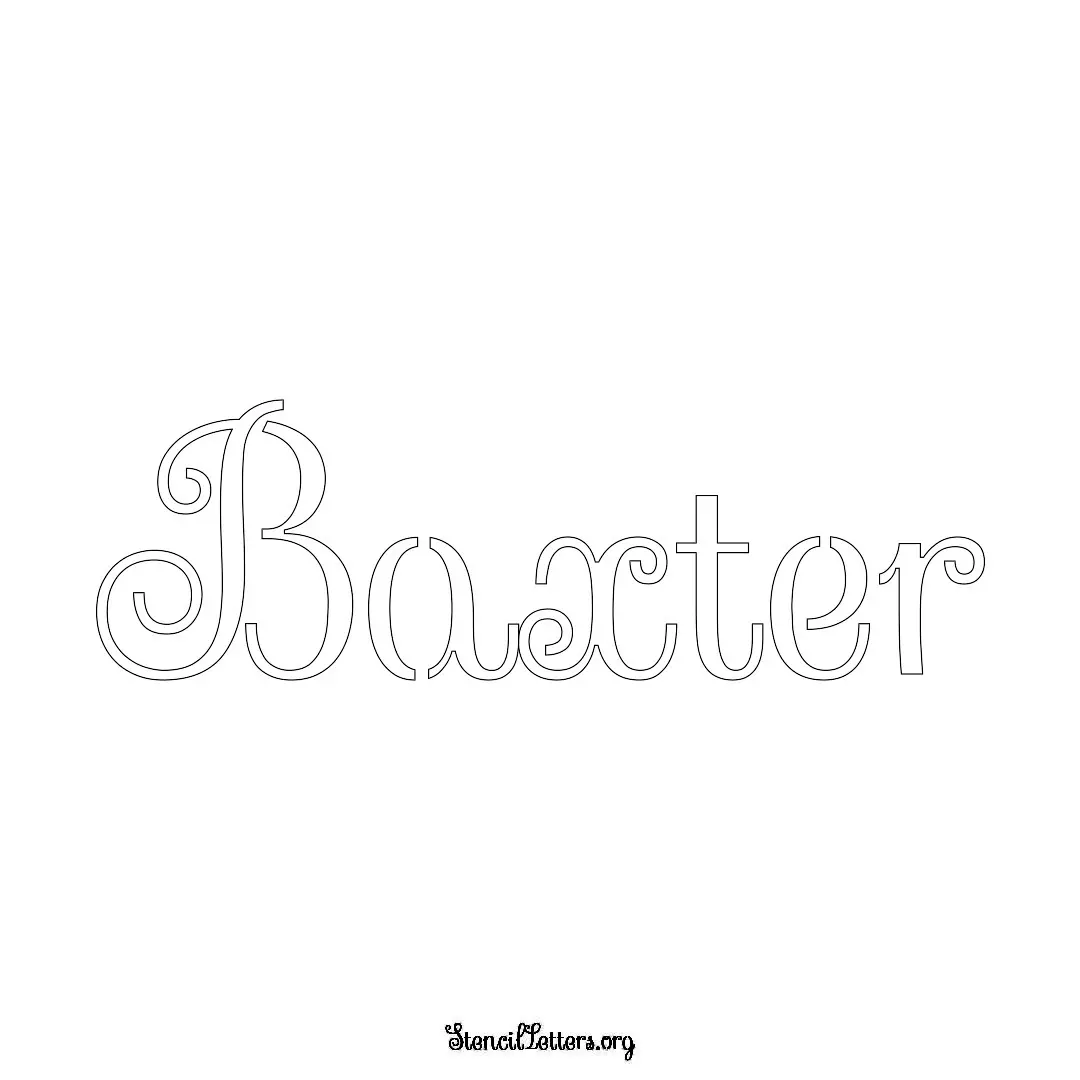 Baxter Free Printable Family Name Stencils with 6 Unique Typography and Lettering Bridges