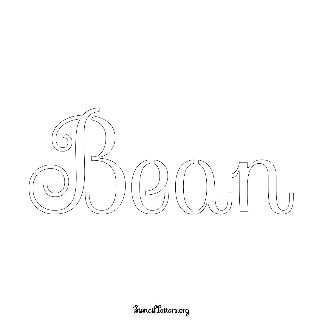 Bean Free Printable Family Name Stencils with 6 Unique Typography and Lettering Bridges