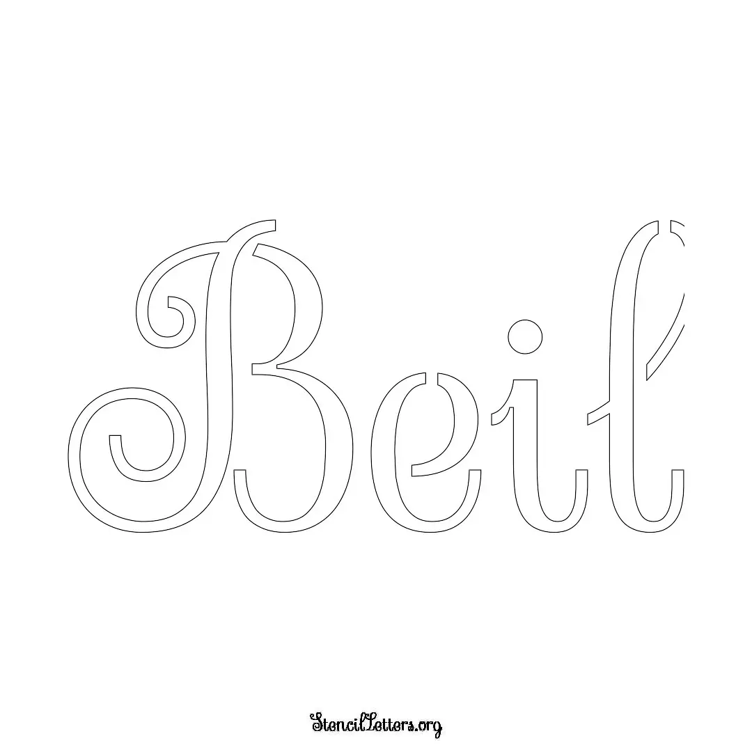 Beil Free Printable Family Name Stencils with 6 Unique Typography and Lettering Bridges
