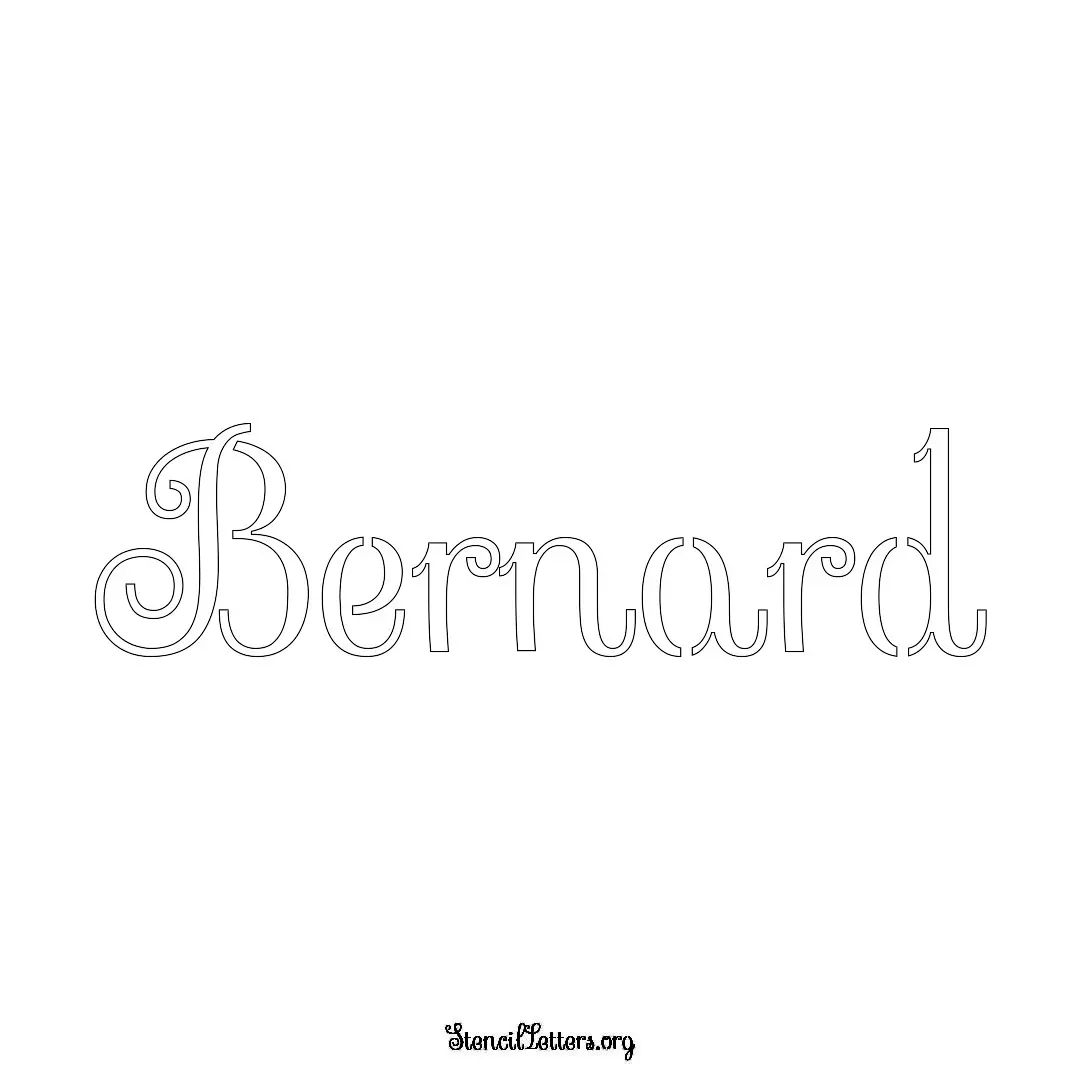 Bernard Free Printable Family Name Stencils with 6 Unique Typography and Lettering Bridges