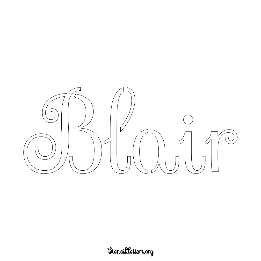 Blair Free Printable Family Name Stencils with 6 Unique Typography and Lettering Bridges