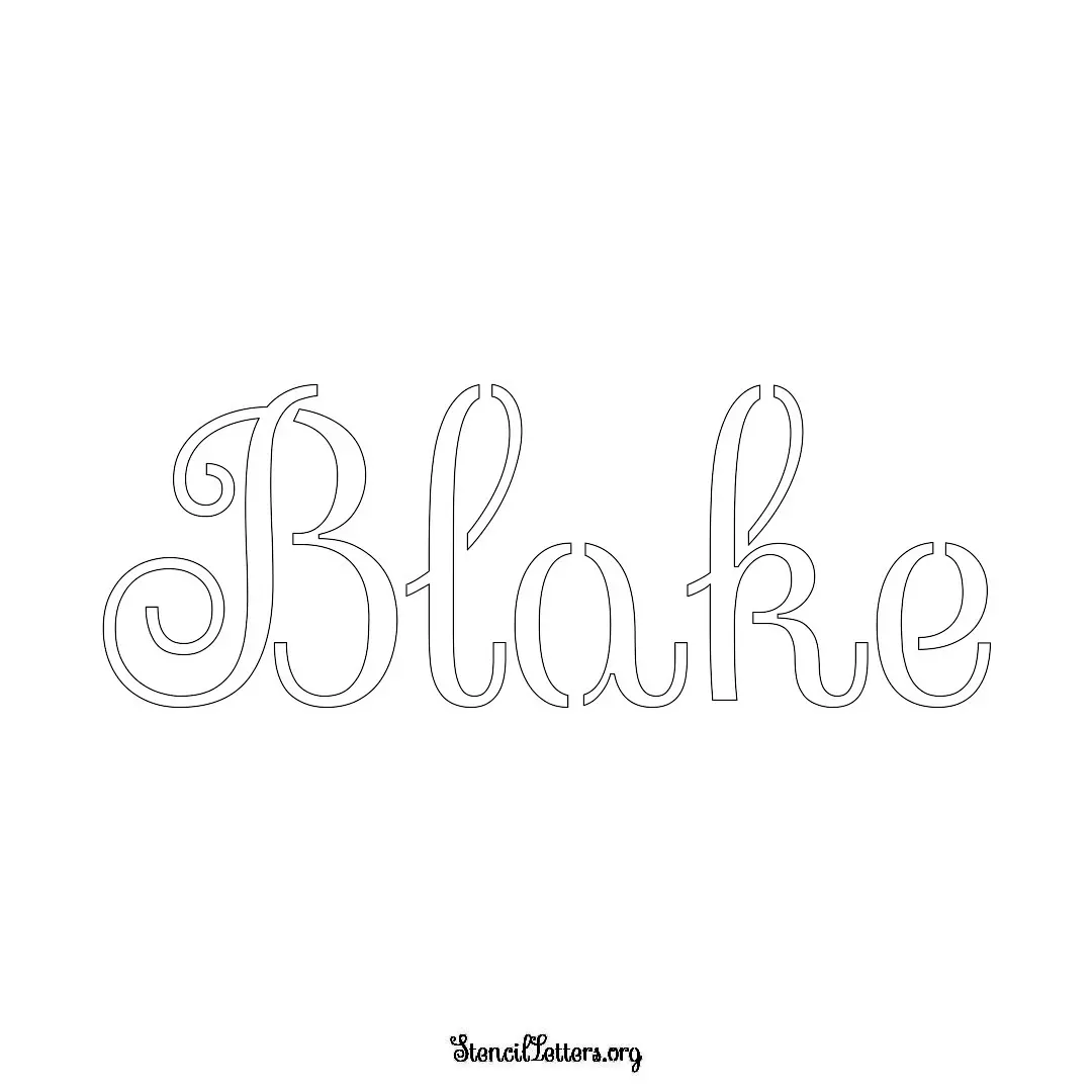 Blake Free Printable Family Name Stencils with 6 Unique Typography and Lettering Bridges