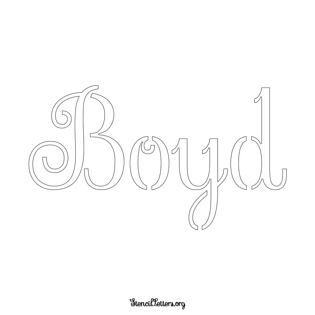 Boyd Free Printable Family Name Stencils with 6 Unique Typography and Lettering Bridges