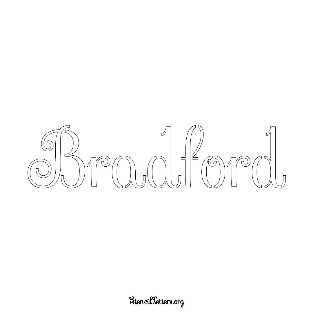 Bradford Free Printable Family Name Stencils with 6 Unique Typography and Lettering Bridges