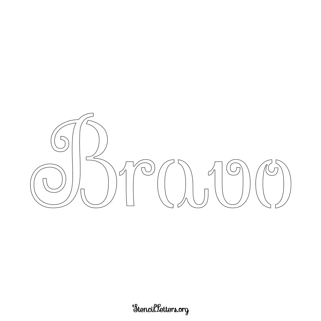 Bravo Free Printable Family Name Stencils with 6 Unique Typography and Lettering Bridges