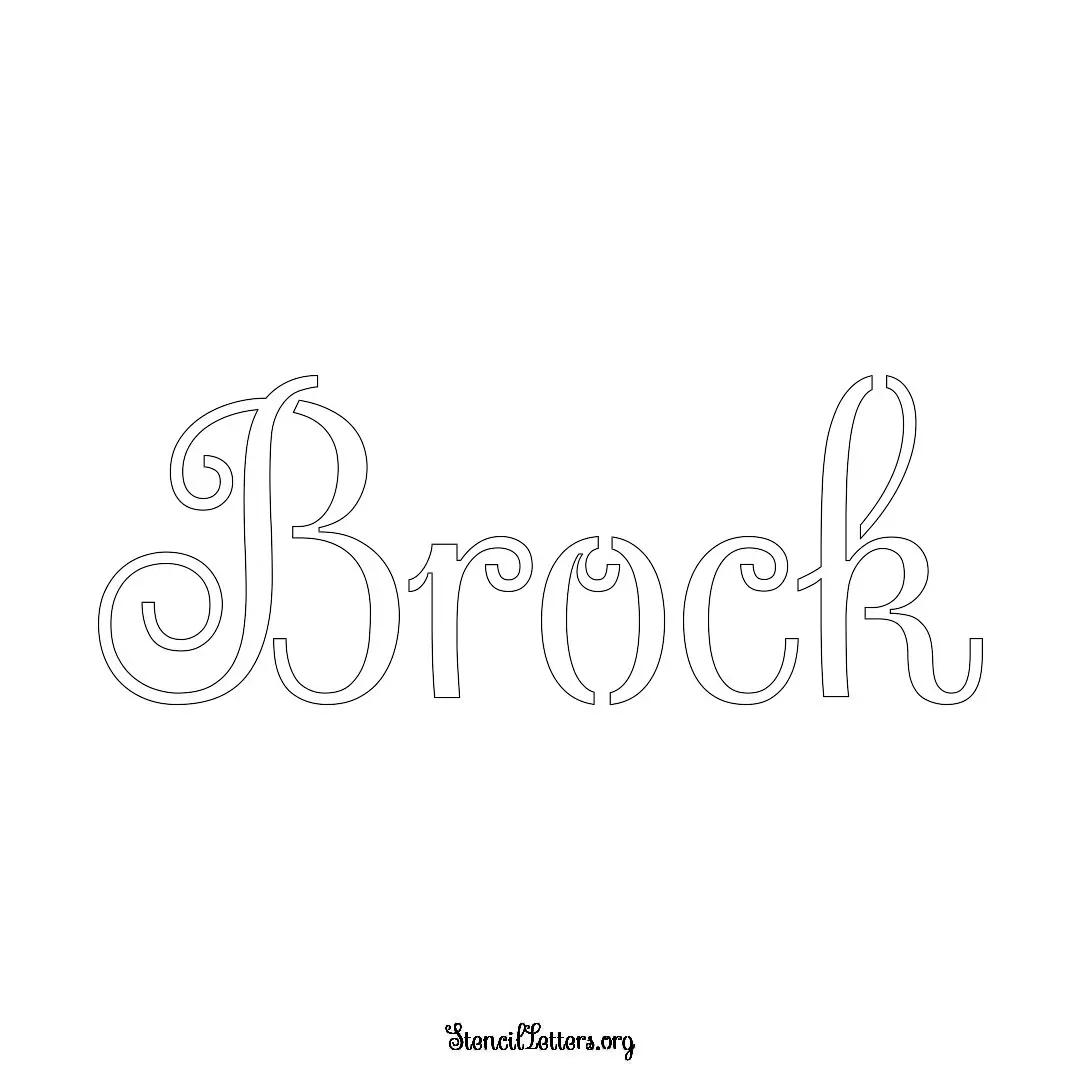Brock Free Printable Family Name Stencils with 6 Unique Typography and Lettering Bridges