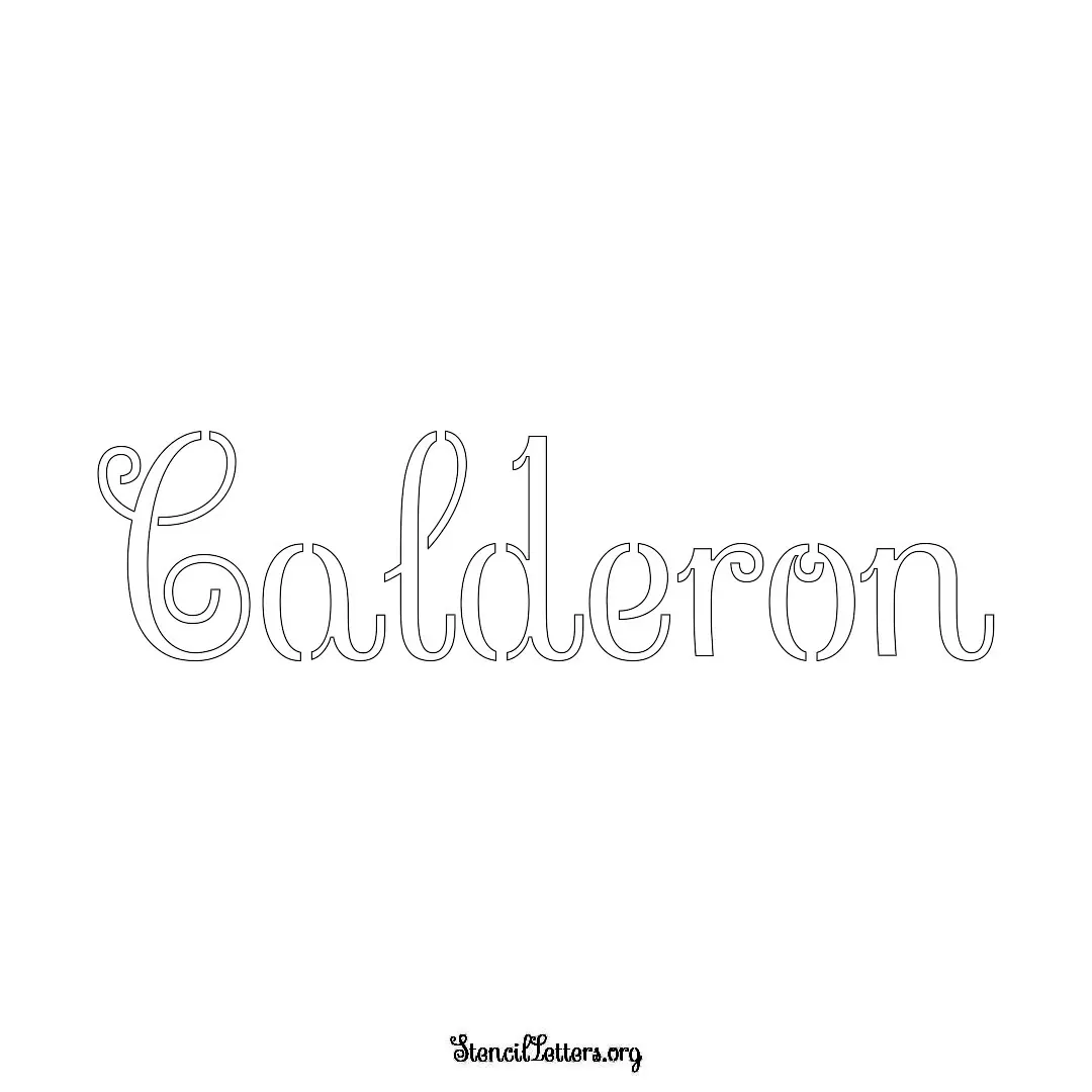 Calderon Free Printable Family Name Stencils with 6 Unique Typography and Lettering Bridges