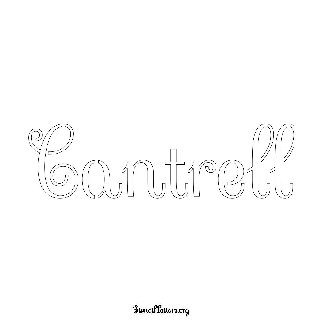 Cantrell Free Printable Family Name Stencils with 6 Unique Typography and Lettering Bridges