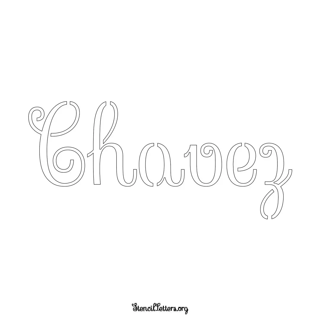 Chavez Free Printable Family Name Stencils with 6 Unique Typography and Lettering Bridges