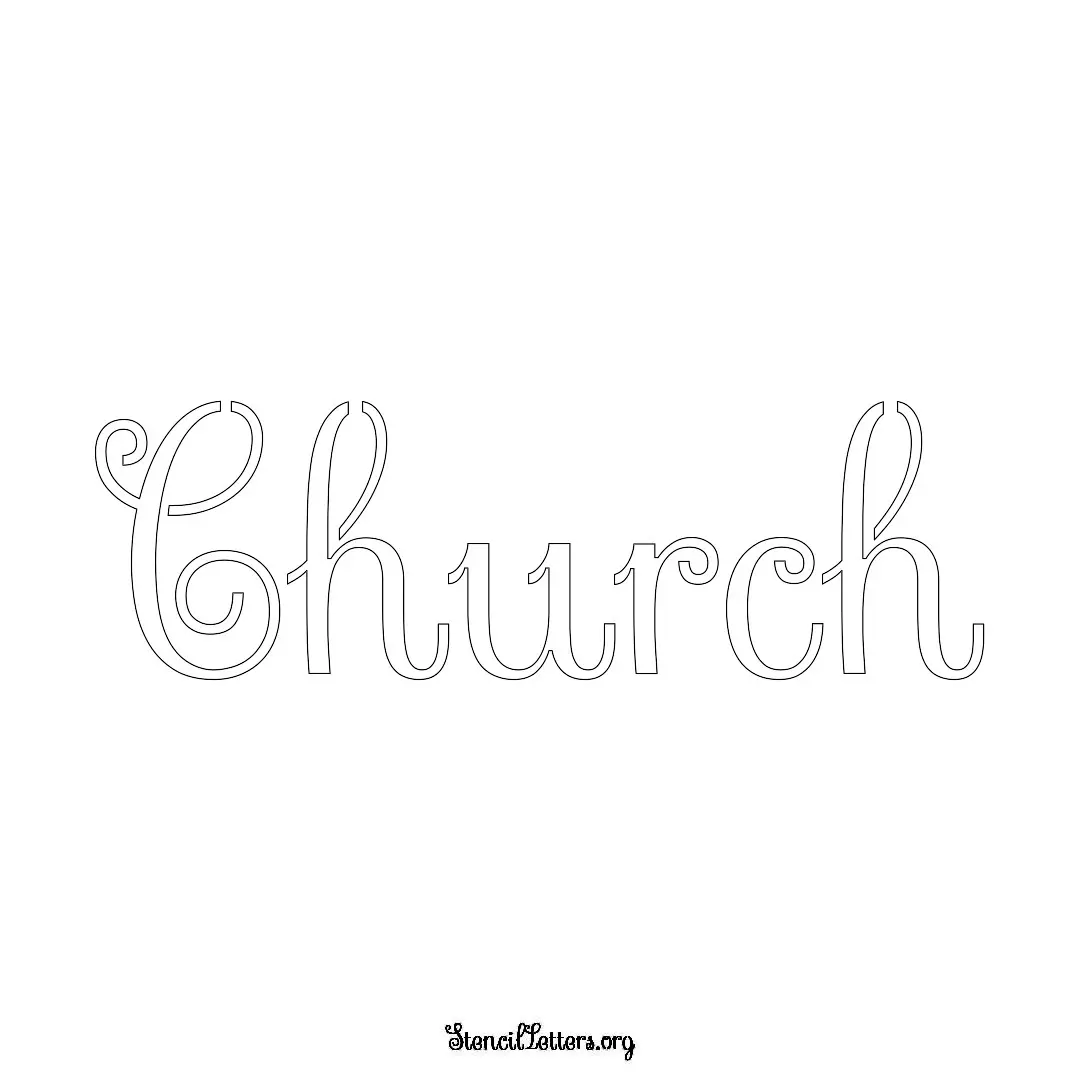 Church Free Printable Family Name Stencils with 6 Unique Typography and Lettering Bridges