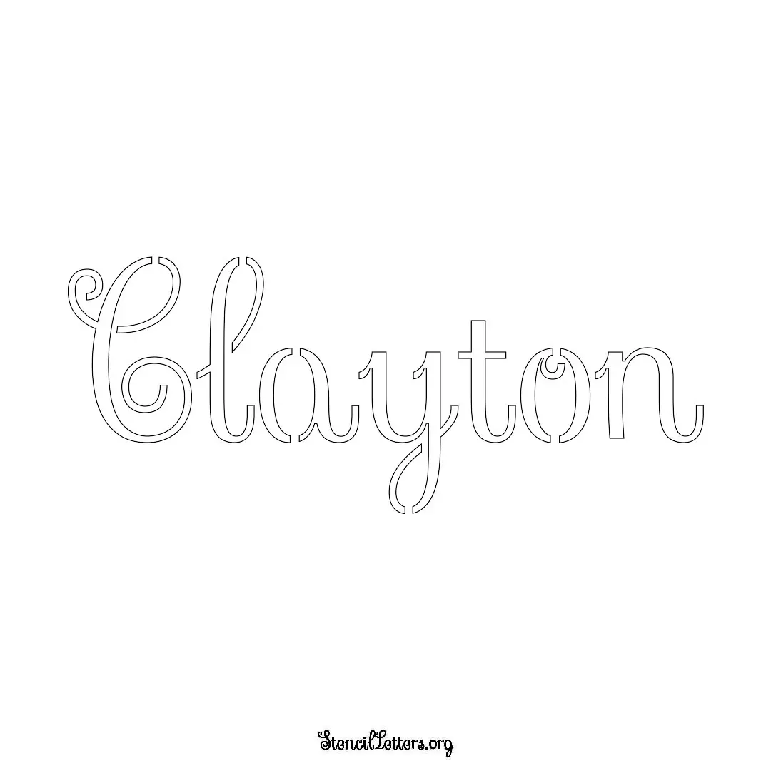 Clayton Free Printable Family Name Stencils with 6 Unique Typography and Lettering Bridges