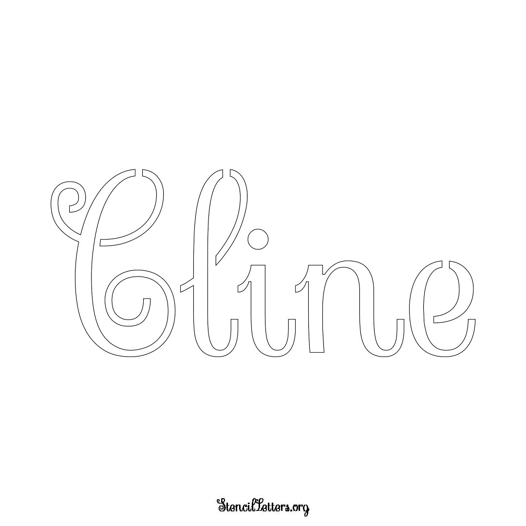 Cline Free Printable Family Name Stencils with 6 Unique Typography and ...