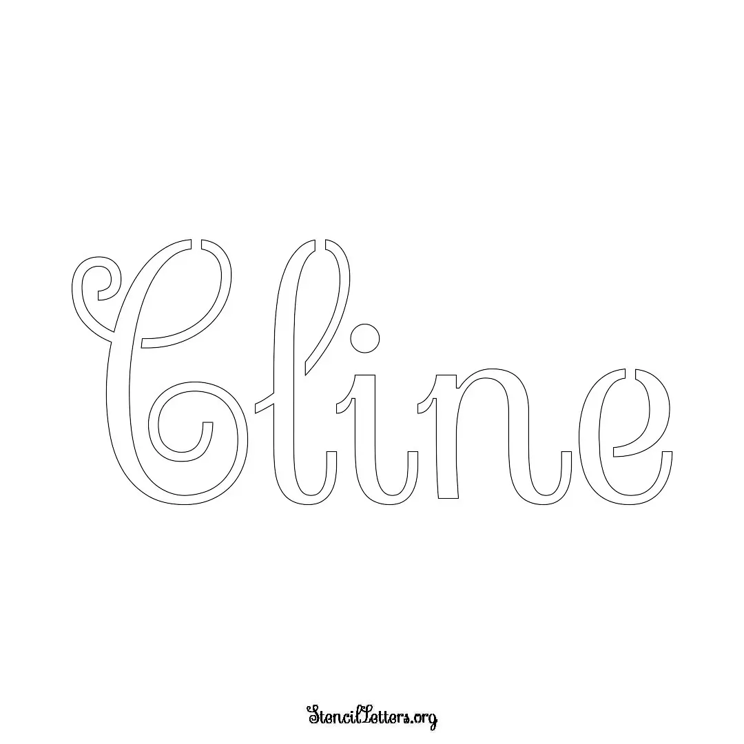 Cline Free Printable Family Name Stencils with 6 Unique Typography and Lettering Bridges