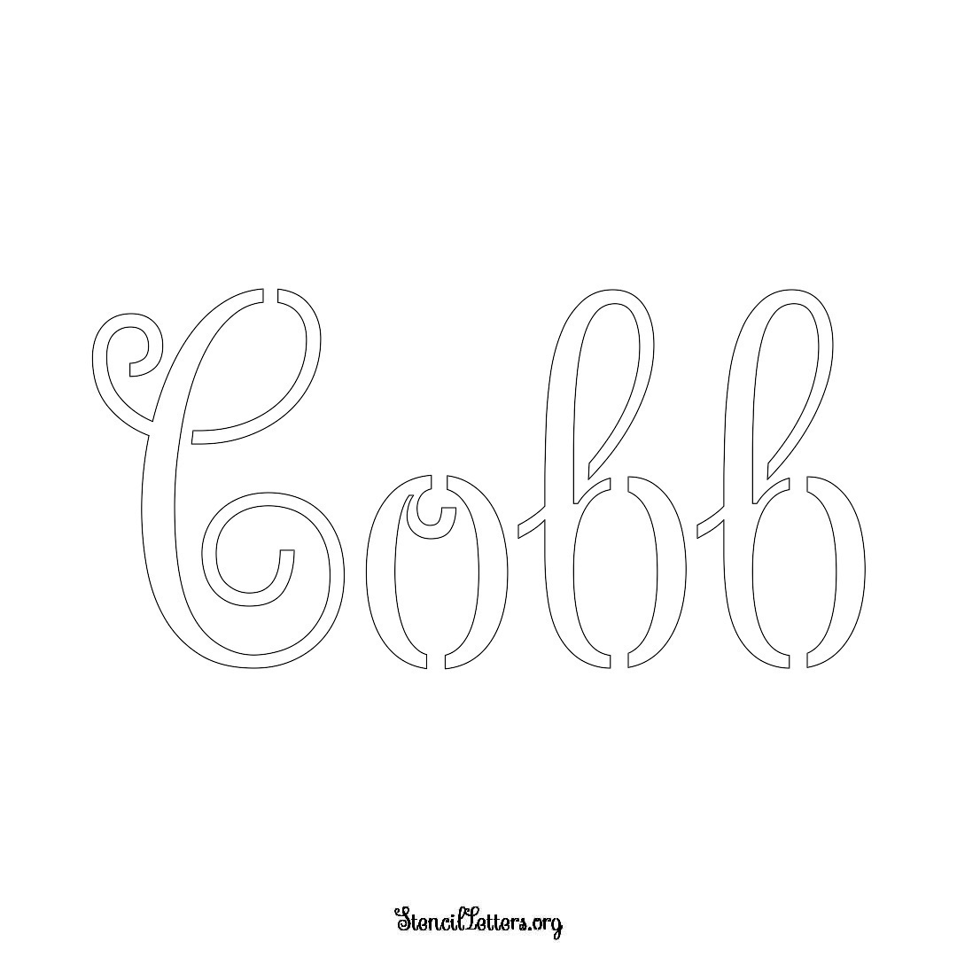 Cobb Free Printable Family Name Stencils with 6 Unique Typography and ...