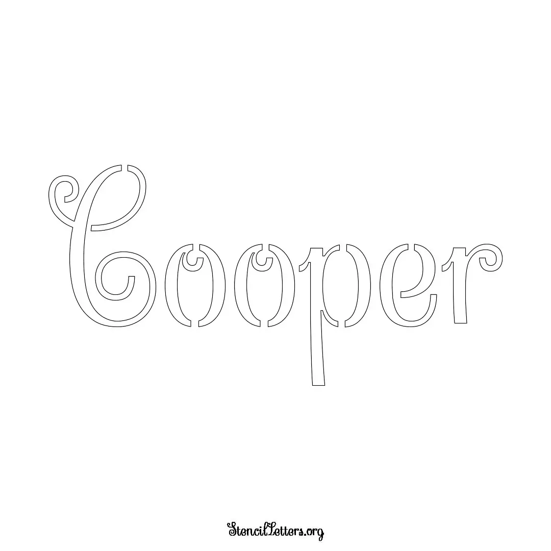 Cooper Free Printable Family Name Stencils with 6 Unique Typography and Lettering Bridges