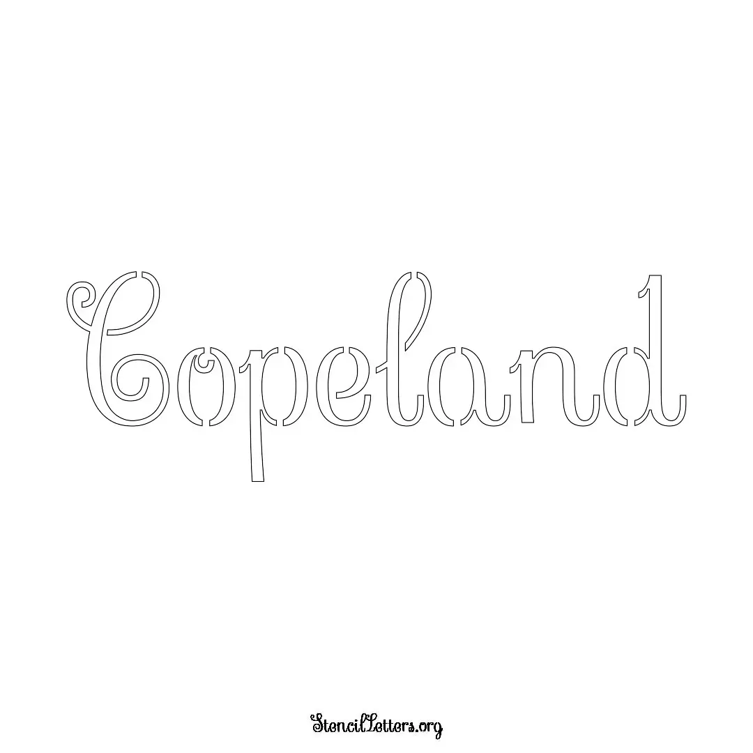 Copeland Free Printable Family Name Stencils with 6 Unique Typography and Lettering Bridges