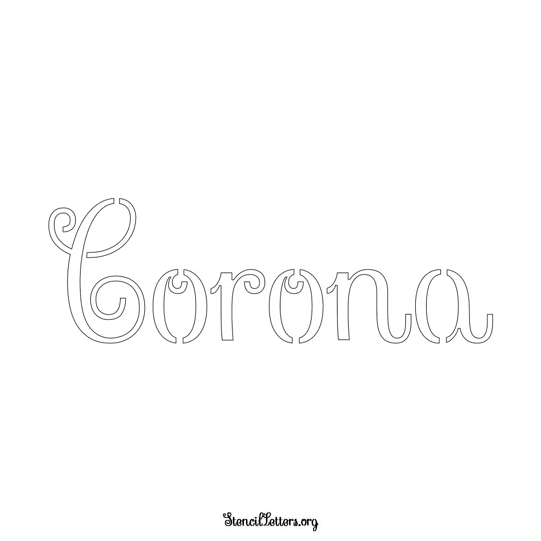 Corona Free Printable Family Name Stencils with 6 Unique Typography and Lettering Bridges