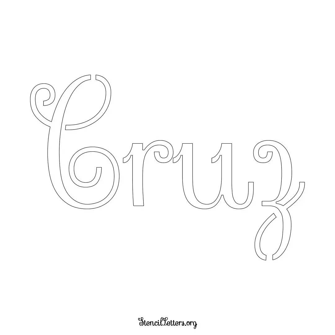 Cruz Free Printable Family Name Stencils with 6 Unique Typography and Lettering Bridges