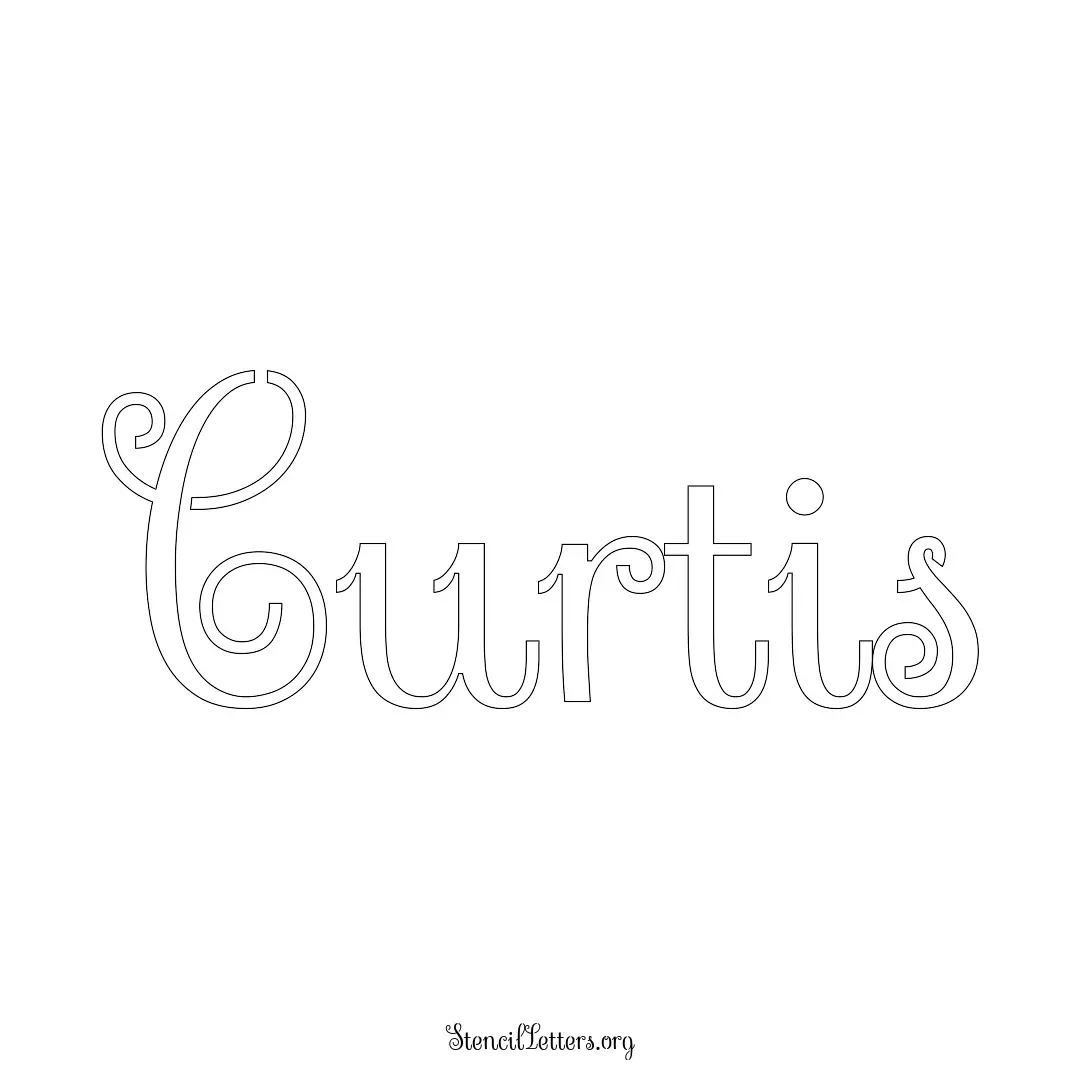 Curtis Free Printable Family Name Stencils with 6 Unique Typography and Lettering Bridges