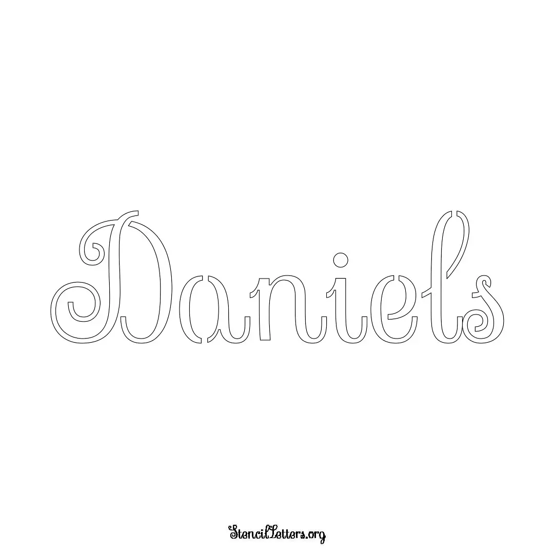 Daniels Free Printable Family Name Stencils with 6 Unique Typography and Lettering Bridges