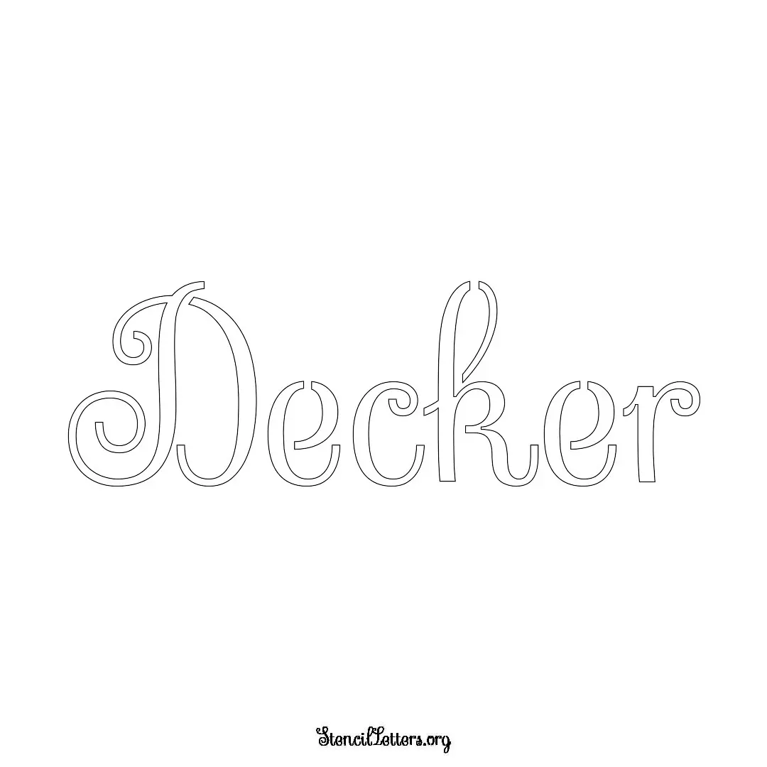 Decker Free Printable Family Name Stencils with 6 Unique Typography and Lettering Bridges