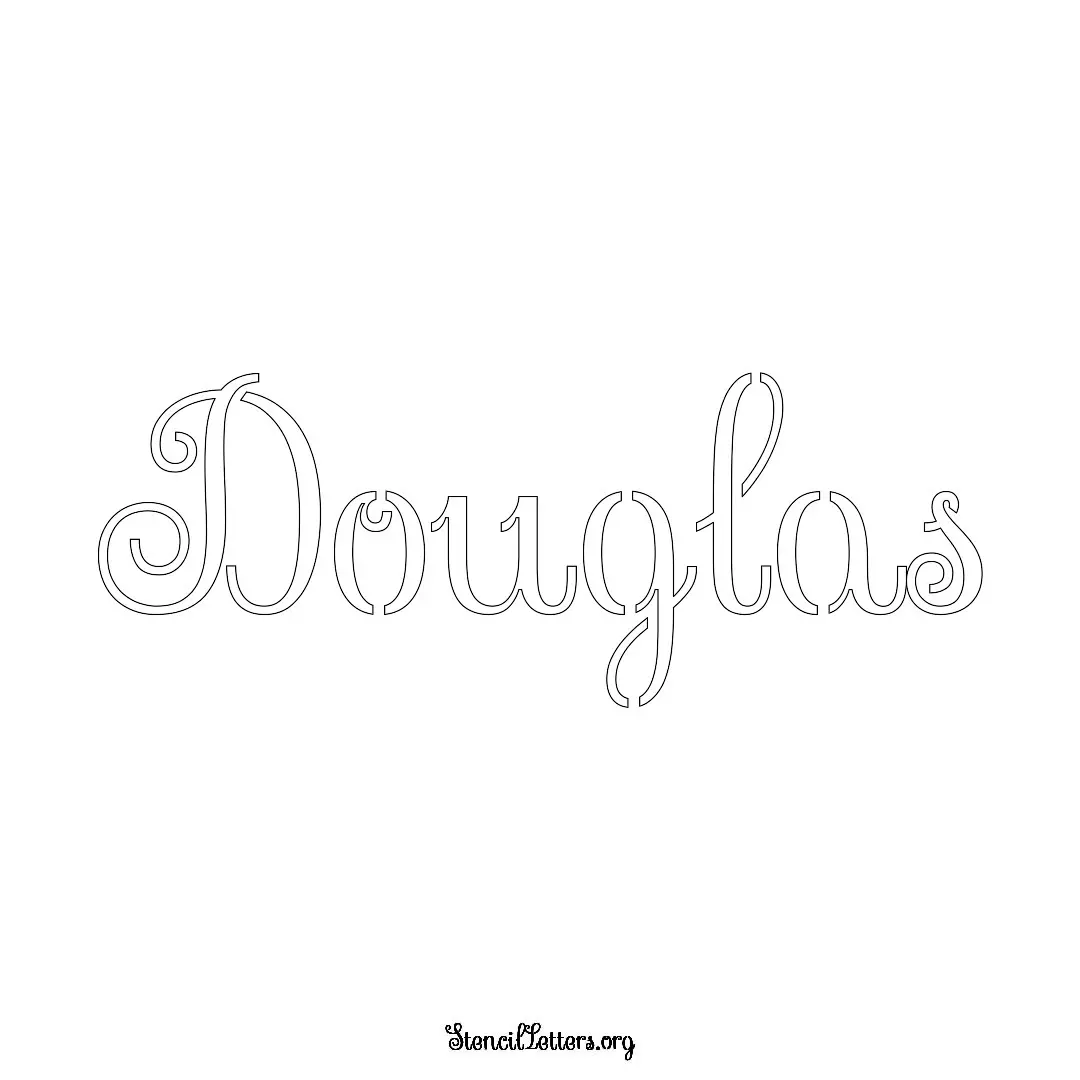 Douglas Free Printable Family Name Stencils with 6 Unique Typography and Lettering Bridges