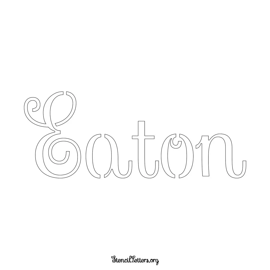 Eaton Free Printable Family Name Stencils with 6 Unique Typography and Lettering Bridges