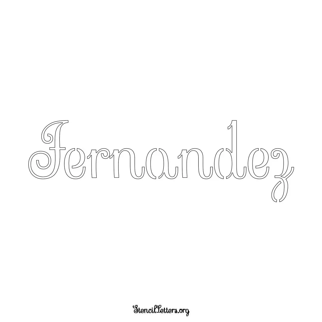 Fernandez Free Printable Family Name Stencils with 6 Unique Typography and Lettering Bridges