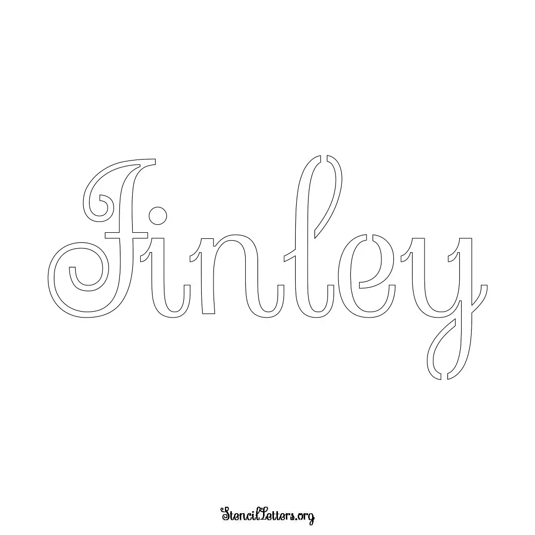 Finley Free Printable Family Name Stencils with 6 Unique Typography and Lettering Bridges