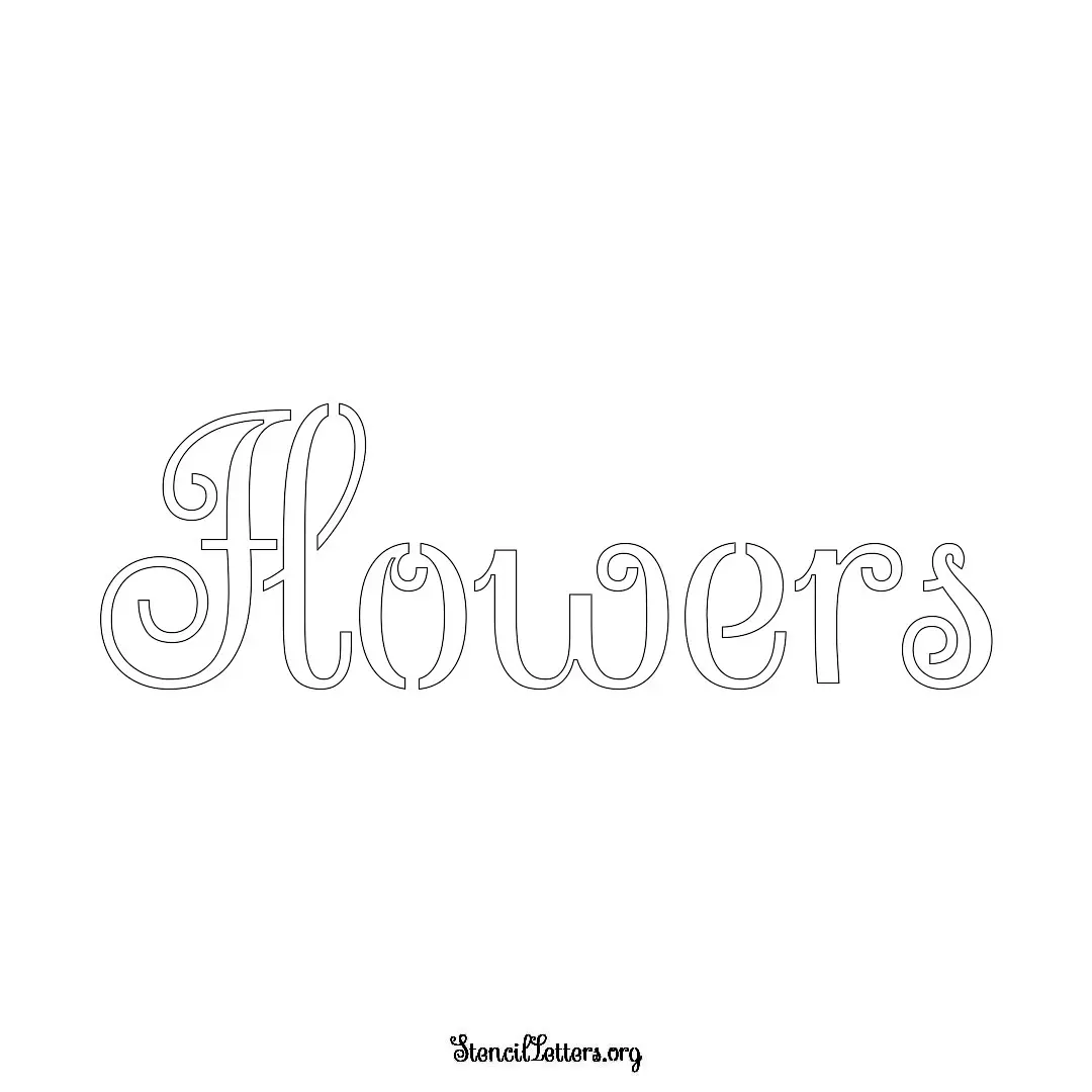 Flowers Free Printable Family Name Stencils with 6 Unique Typography and Lettering Bridges