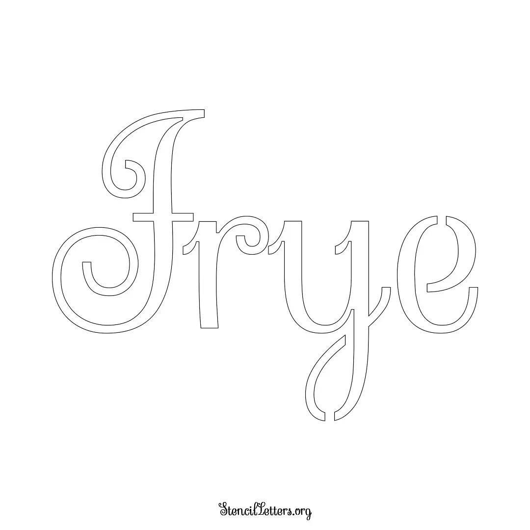 Frye Free Printable Family Name Stencils with 6 Unique Typography and Lettering Bridges