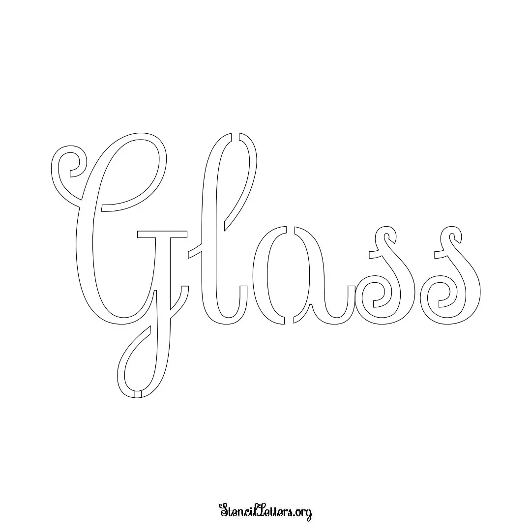 Glass Free Printable Family Name Stencils with 6 Unique Typography and Lettering Bridges