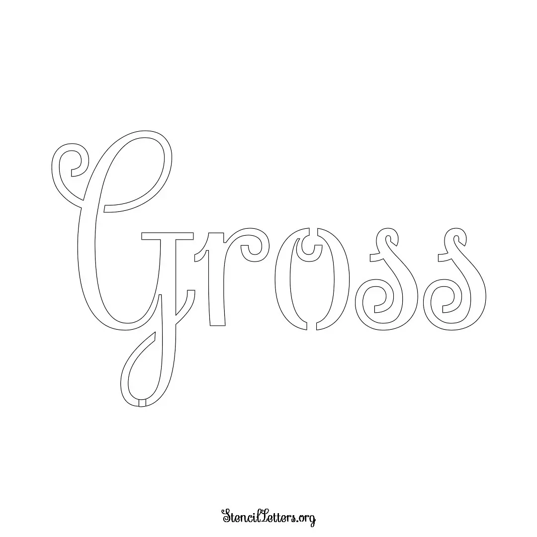 Gross Free Printable Family Name Stencils with 6 Unique Typography and Lettering Bridges