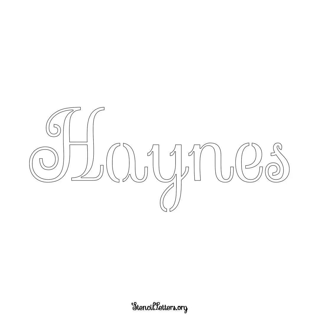 Haynes Free Printable Family Name Stencils with 6 Unique Typography and Lettering Bridges