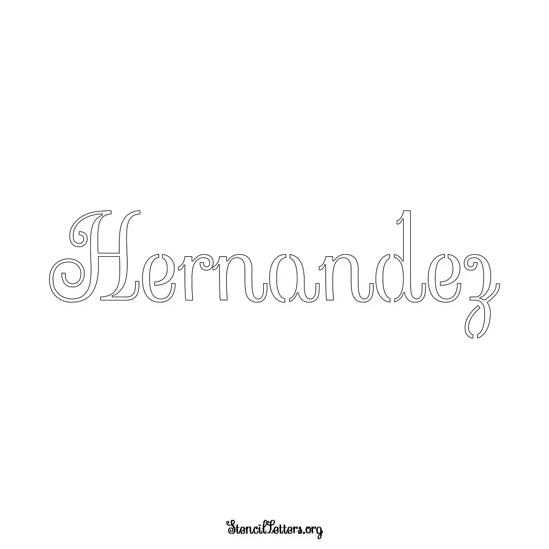 Hernandez Free Printable Family Name Stencils with 6 Unique Typography and Lettering Bridges