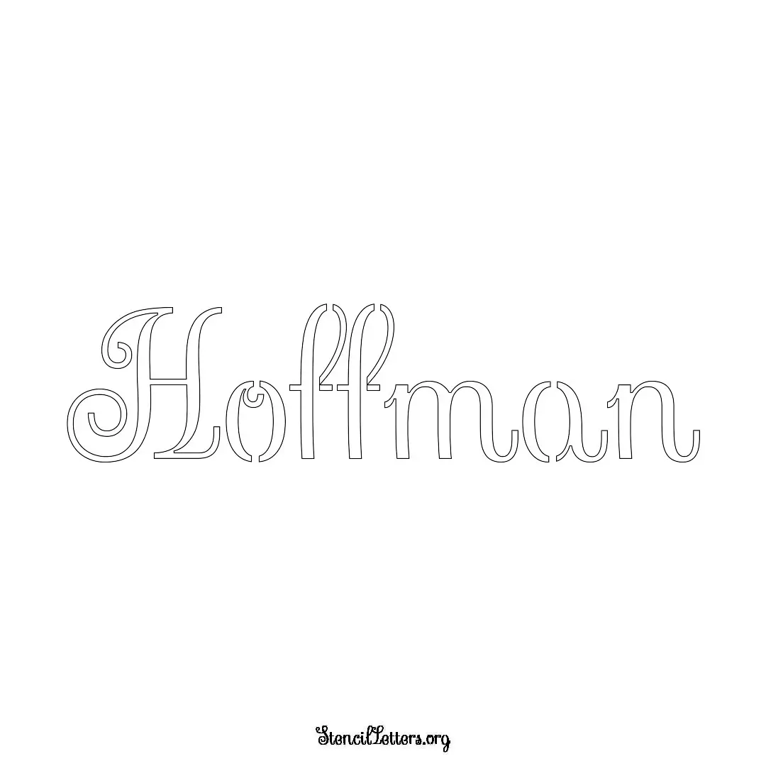 Hoffman Free Printable Family Name Stencils with 6 Unique Typography and Lettering Bridges