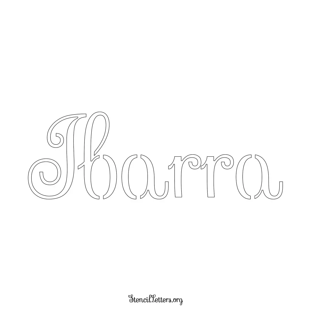 Ibarra Free Printable Family Name Stencils with 6 Unique Typography and Lettering Bridges