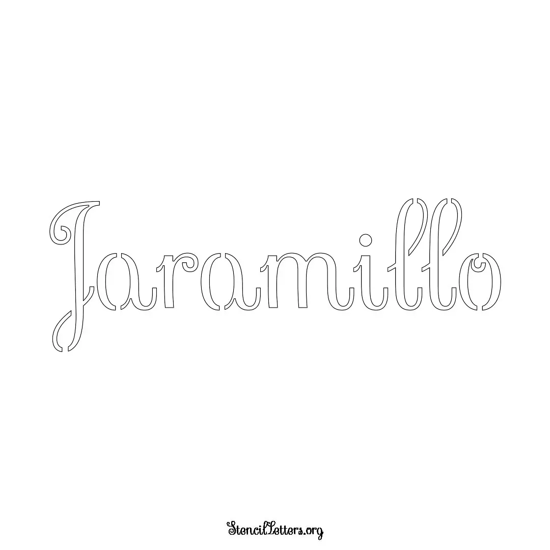 Jaramillo Free Printable Family Name Stencils with 6 Unique Typography and Lettering Bridges