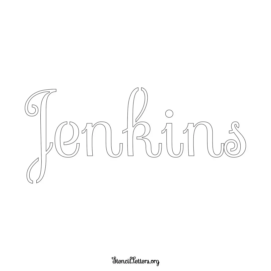 Jenkins Free Printable Family Name Stencils with 6 Unique Typography and Lettering Bridges