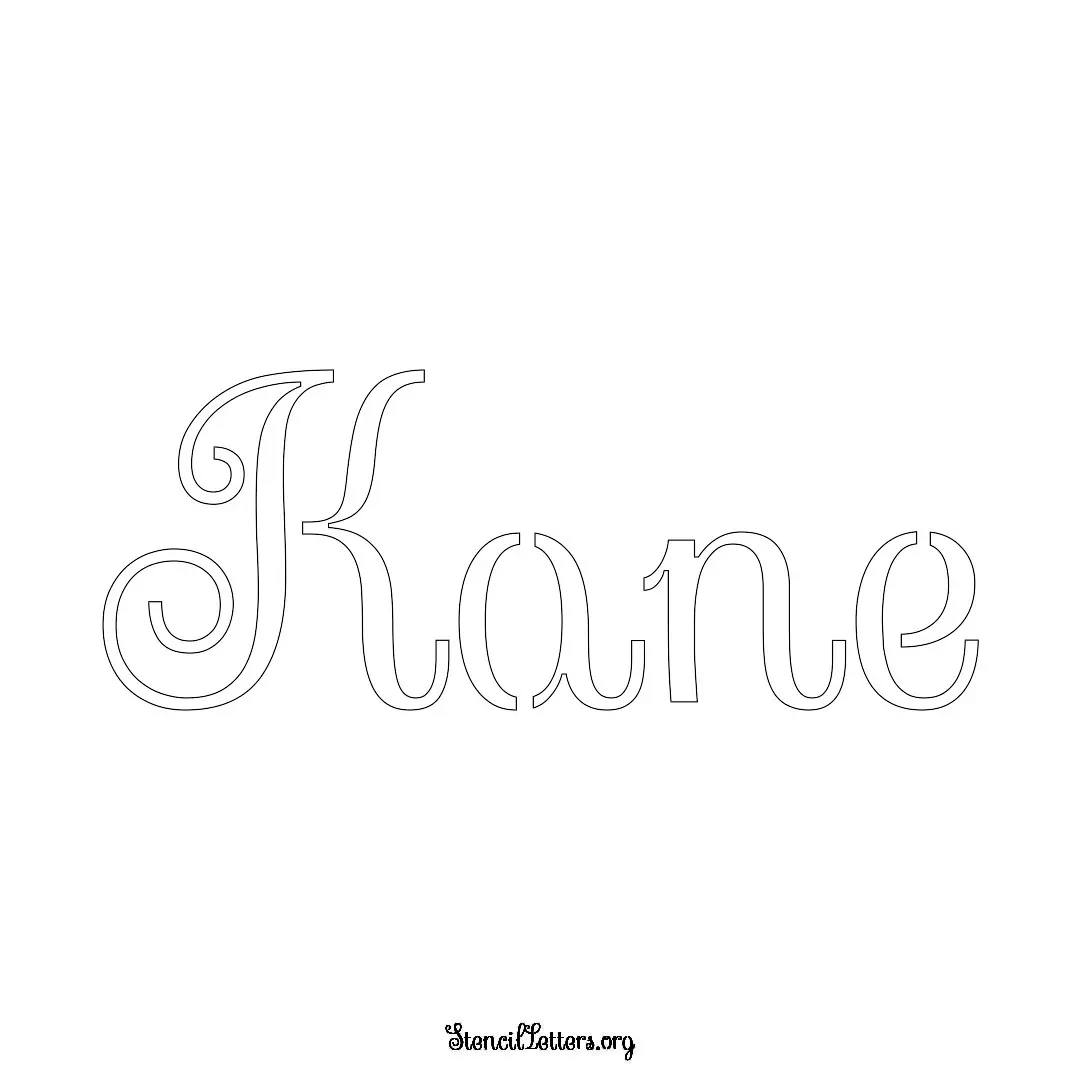 Kane Free Printable Family Name Stencils with 6 Unique Typography and Lettering Bridges