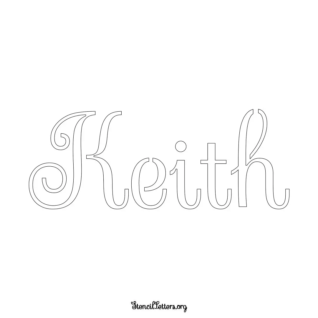 Keith Free Printable Family Name Stencils with 6 Unique Typography and Lettering Bridges