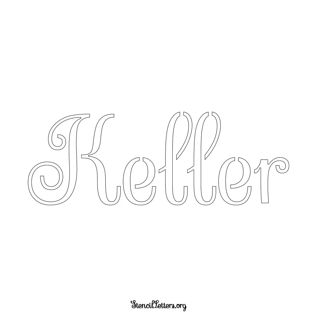 Keller Free Printable Family Name Stencils with 6 Unique Typography and Lettering Bridges