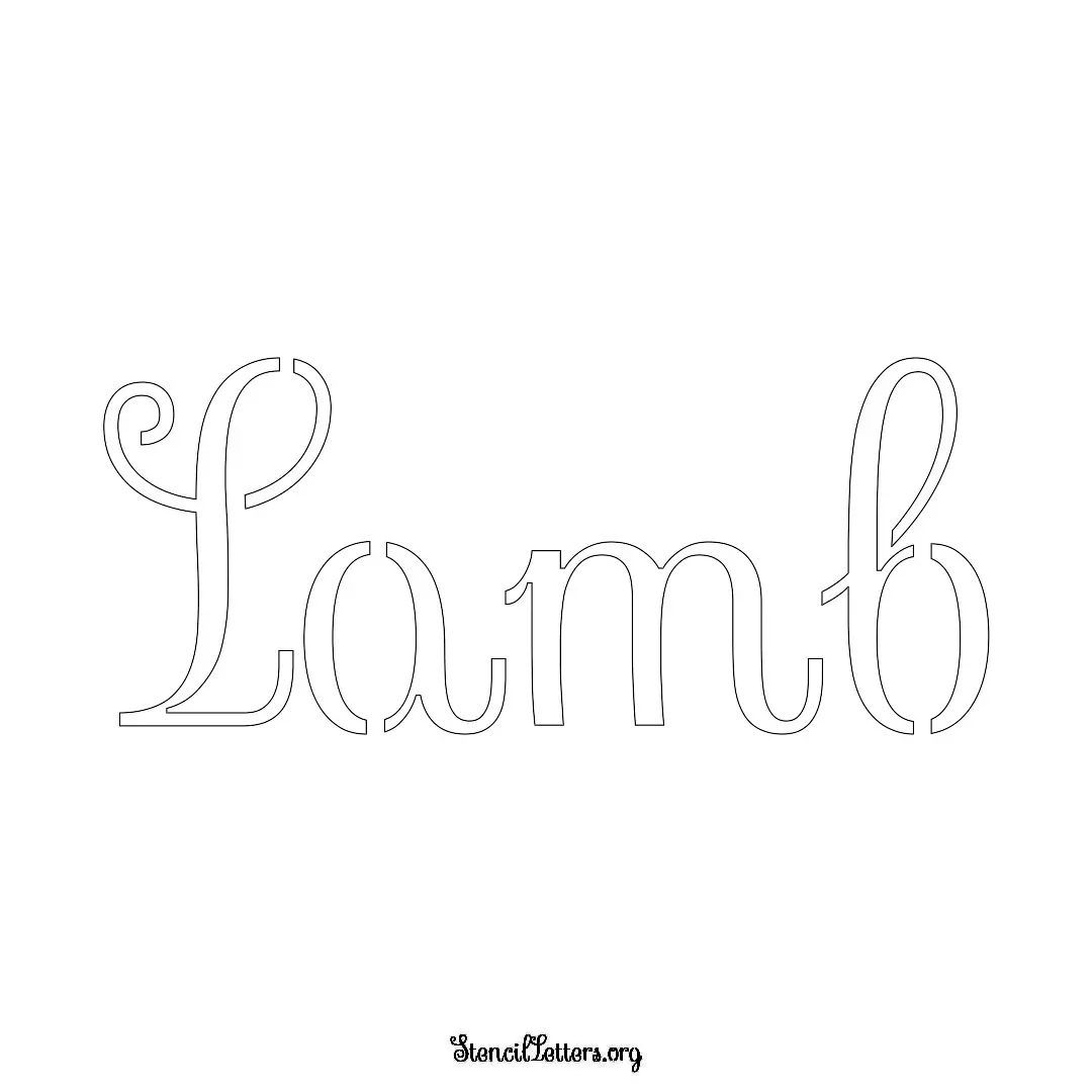 Lamb Free Printable Family Name Stencils with 6 Unique Typography and Lettering Bridges