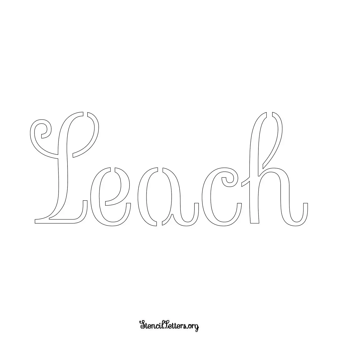 Leach Free Printable Family Name Stencils with 6 Unique Typography and Lettering Bridges