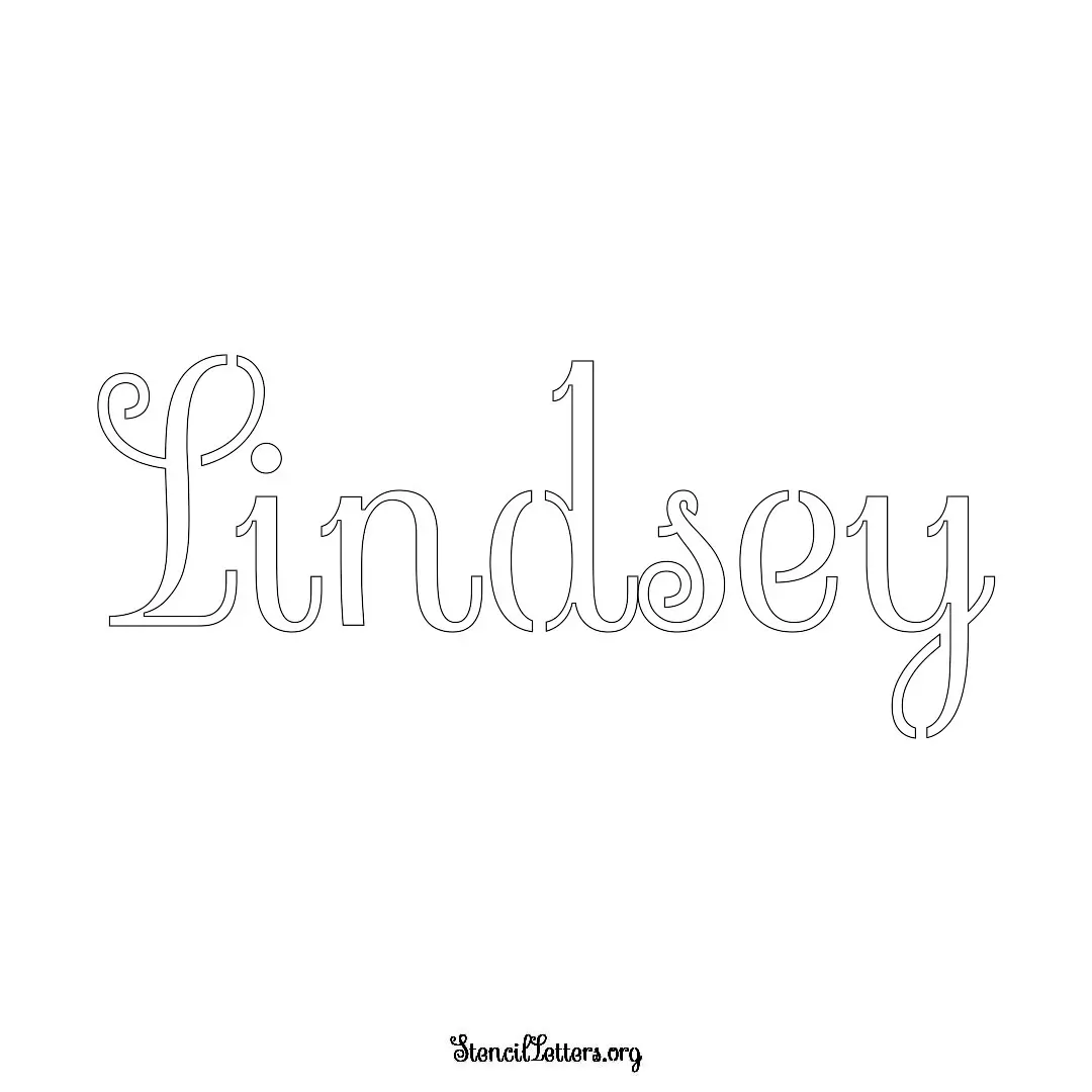 Lindsey Free Printable Family Name Stencils with 6 Unique Typography and Lettering Bridges