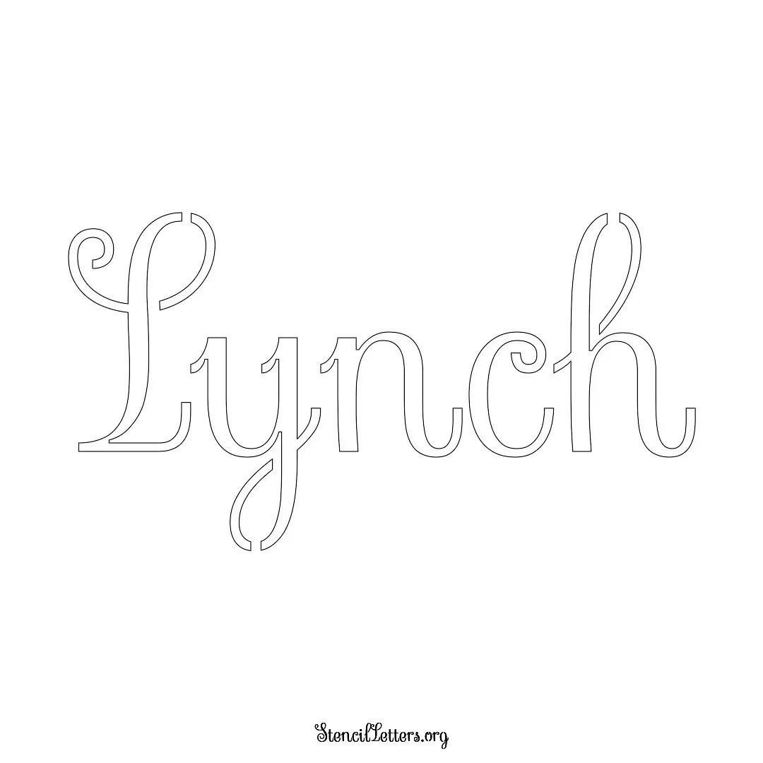 Lynch Free Printable Family Name Stencils with 6 Unique Typography and Lettering Bridges